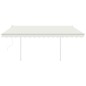 Tenda Automatica con Sensore Vento e LED 4,5x3 m Crema