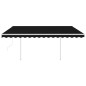 Tenda Automatica con Sensore Vento e LED 4,5x3 m Antracite Tenda Automatica con Sensore Vento e LED 4,5x3 m Antracite