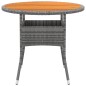 vidaXL Set da Pranzo per Giardino 3 pz in Polyrattan Grigio vidaXL Set da Pranzo per Giardino 3 pz in Polyrattan Grigio