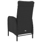 vidaXL Set Mobili da Pranzo per Giardino 3 pz Polyrattan e Acacia Nero