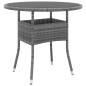 vidaXL Set da Pranzo per Giardino 3 pz in Polyrattan Grigio vidaXL Set da Pranzo per Giardino 3 pz in Polyrattan Grigio