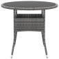 vidaXL Set da Pranzo per Giardino 3 pz in Polyrattan Grigio vidaXL Set da Pranzo per Giardino 3 pz in Polyrattan Grigio
