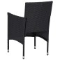 vidaXL Set da Pranzo per Giardino 11 pz in Polyrattan Nero vidaXL Set da Pranzo per Giardino 11 pz in Polyrattan Nero