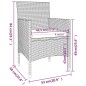 vidaXL Set da Pranzo per Giardino 5 pz in Polyrattan Grigio vidaXL Set da Pranzo per Giardino 5 pz in Polyrattan Grigio