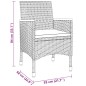 vidaXL Set Mobili Pranzo Giardino 7 pz Polyrattan Vetro Temperato Nero vidaXL Set Mobili Pranzo Giardino 7 pz Polyrattan Vetro Temperato Nero