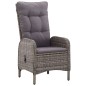 vidaXL Set da Bistrot per Giardino 3 pz in Polyrattan Grigio vidaXL Set da Bistrot per Giardino 3 pz in Polyrattan Grigio