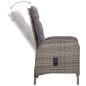 vidaXL Set da Bistrot per Giardino 3 pz in Polyrattan Grigio vidaXL Set da Bistrot per Giardino 3 pz in Polyrattan Grigio