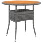 vidaXL Set da Bistrot per Giardino 3 pz in Polyrattan Grigio vidaXL Set da Bistrot per Giardino 3 pz in Polyrattan Grigio