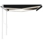 Tenda Automatica con Sensore Vento e LED 4,5x3,5 m Antracite Tenda Automatica con Sensore Vento e LED 4,5x3,5 m Antracite