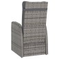 vidaXL Set da Pranzo da Giardino 7 pz con Cuscini in Polyrattan Grigio vidaXL Set da Pranzo da Giardino 7 pz con Cuscini in Polyrattan Grigio