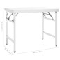 vidaXL Tavolo da Lavoro Cucina Pieghevole 100x60x80 cm in Acciaio Inox vidaXL Tavolo da Lavoro Cucina Pieghevole 100x60x80 cm in Acciaio Inox
