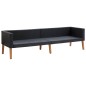 vidaXL Set Divani da Giardino 4 pz con Cuscini in Polyrattan Nero vidaXL Set Divani da Giardino 4 pz con Cuscini in Polyrattan Nero