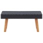 vidaXL Set Divani da Giardino 2 pz con Cuscini in Polyrattan Nero vidaXL Set Divani da Giardino 2 pz con Cuscini in Polyrattan Nero