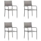 vidaXL Set Mobili da Pranzo Giardino 5 pz Polyrattan Antracite Grigio