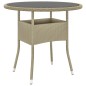 vidaXL Set Mobili da Pranzo per Giardino 3 pz in Polyrattan Beige
