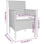 vidaXL Set Mobili da Pranzo per Giardino 3 pz in Polyrattan Beige
