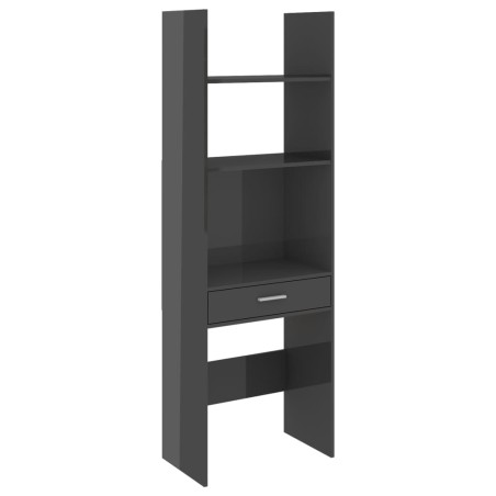 vidaXL Libreria Grigio Lucido 60x35x180 cm in Truciolato