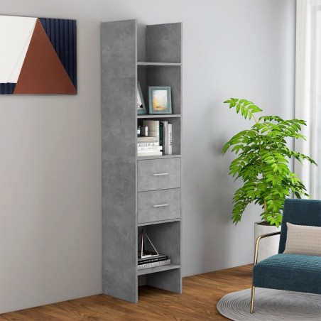 vidaXL Libreria Grigio Cemento 40x35x180 cm in Truciolato