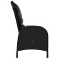 vidaXL Set da Pranzo per Giardino 11 pz in Polyrattan Nero