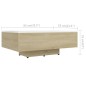 vidaXL Tavolino da Caffè Bianco e Rovere 85x55x31 cm in Truciolato vidaXL Tavolino da Caffè Bianco e Rovere 85x55x31 cm in Truciolato
