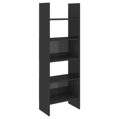 vidaXL Libreria Grigio Lucido 60x35x180 cm in Truciolato