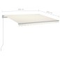 Tenda da Sole Retrattile Automatica con Pali 3x2,5 m Crema Tenda da Sole Retrattile Automatica con Pali 3x2,5 m Crema