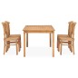 vidaXL Set da Pranzo da Giardino 5 pz in Legno Massello di Teak vidaXL Set da Pranzo da Giardino 5 pz in Legno Massello di Teak