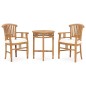 vidaXL Set da Pranzo da Giardino 3 pz con Cuscini in Massello di Teak vidaXL Set da Pranzo da Giardino 3 pz con Cuscini in Massello di Teak