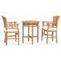 vidaXL Set da Pranzo da Giardino 3 pz con Cuscini in Massello di Teak vidaXL Set da Pranzo da Giardino 3 pz con Cuscini in Massello di Teak