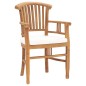 vidaXL Set da Pranzo da Giardino 3 pz con Cuscini in Massello di Teak vidaXL Set da Pranzo da Giardino 3 pz con Cuscini in Massello di Teak
