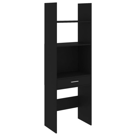 vidaXL Libreria Nera 60x35x180 cm in Truciolato