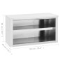 vidaXL Armadietto a Muro da Cucina 90x40x50 cm in Acciaio Inossidabile vidaXL Armadietto a Muro da Cucina 90x40x50 cm in Acciaio Inossidabile