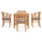 vidaXL Set da Pranzo da Giardino 5 pz con Cuscini in Massello di Teak vidaXL Set da Pranzo da Giardino 5 pz con Cuscini in Massello di Teak