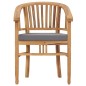 vidaXL Set da Pranzo da Giardino 5 pz con Cuscini in Massello di Teak vidaXL Set da Pranzo da Giardino 5 pz con Cuscini in Massello di Teak
