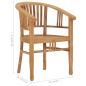 vidaXL Set da Pranzo da Giardino 5 pz in Legno Massello di Teak vidaXL Set da Pranzo da Giardino 5 pz in Legno Massello di Teak