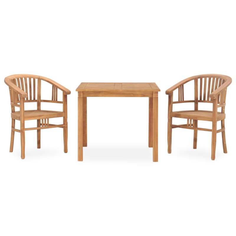 vidaXL Set da Pranzo da Giardino 3 pz in Legno Massello di Teak vidaXL Set da Pranzo da Giardino 3 pz in Legno Massello di Teak
