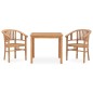 vidaXL Set da Pranzo da Giardino 3 pz in Legno Massello di Teak vidaXL Set da Pranzo da Giardino 3 pz in Legno Massello di Teak
