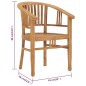 vidaXL Set da Pranzo da Giardino 3 pz in Legno Massello di Teak vidaXL Set da Pranzo da Giardino 3 pz in Legno Massello di Teak