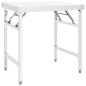 vidaXL Tavolo da Lavoro Cucina Pieghevole 85x60x80 cm in Acciaio Inox vidaXL Tavolo da Lavoro Cucina Pieghevole 85x60x80 cm in Acciaio Inox