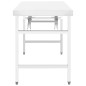 vidaXL Tavolo da Lavoro Cucina Pieghevole 85x60x80 cm in Acciaio Inox vidaXL Tavolo da Lavoro Cucina Pieghevole 85x60x80 cm in Acciaio Inox