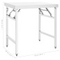vidaXL Tavolo da Lavoro Cucina Pieghevole 85x60x80 cm in Acciaio Inox vidaXL Tavolo da Lavoro Cucina Pieghevole 85x60x80 cm in Acciaio Inox