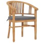 vidaXL Set da Pranzo da Giardino 3 pz con Cuscini in Massello di Teak vidaXL Set da Pranzo da Giardino 3 pz con Cuscini in Massello di Teak