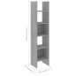 vidaXL Libreria Grigio Cemento 40x35x180 cm in Truciolato