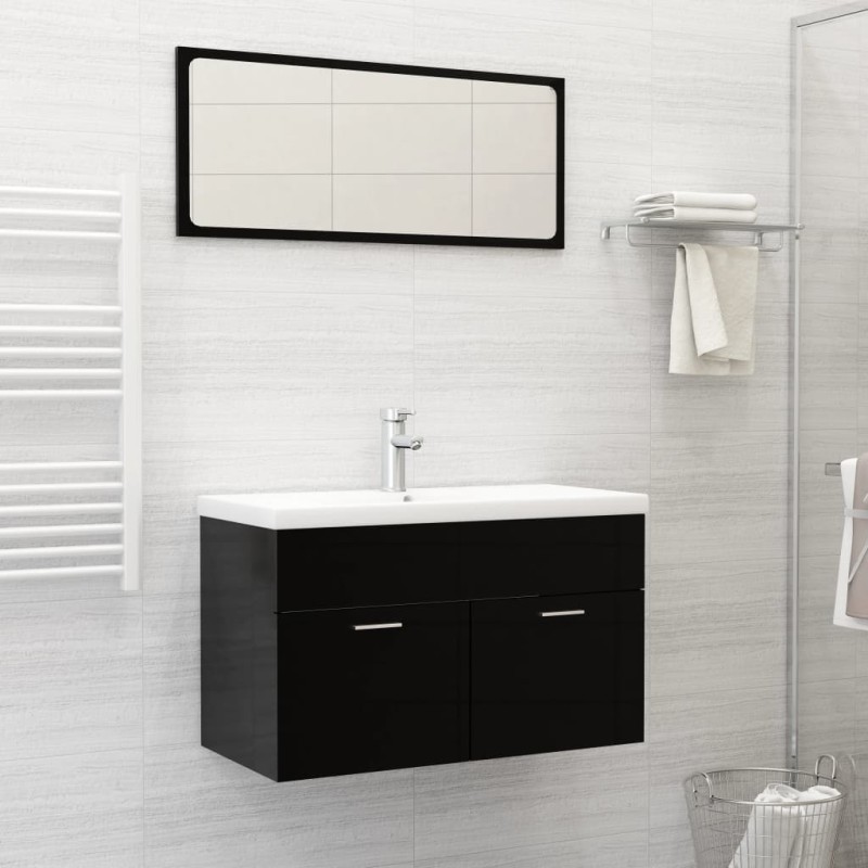 vidaXL Lavabo da Incasso con Rubinetto 81x39x18 cm in Ceramica Bianco vidaXL Lavabo da Incasso con Rubinetto 81x39x18 cm in Ceramica Bianco