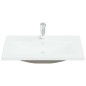vidaXL Lavabo da Incasso con Rubinetto 81x39x18 cm in Ceramica Bianco vidaXL Lavabo da Incasso con Rubinetto 81x39x18 cm in Ceramica Bianco