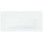 vidaXL Lavabo da Incasso con Rubinetto 81x39x18 cm in Ceramica Bianco vidaXL Lavabo da Incasso con Rubinetto 81x39x18 cm in Ceramica Bianco