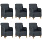 vidaXL Set Pranzo da Giardino 7 pz con Cuscini Polyrattan Grigio Scuro vidaXL Set Pranzo da Giardino 7 pz con Cuscini Polyrattan Grigio Scuro