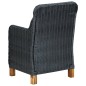 vidaXL Set Pranzo da Giardino 7 pz con Cuscini Polyrattan Grigio Scuro vidaXL Set Pranzo da Giardino 7 pz con Cuscini Polyrattan Grigio Scuro