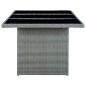 vidaXL Set Pranzo da Giardino 7pz con Cuscini Polyrattan Grigio Chiaro