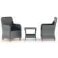 vidaXL Set Divani da Giardino 3pz con Cuscini Polyrattan Grigio Chiaro
